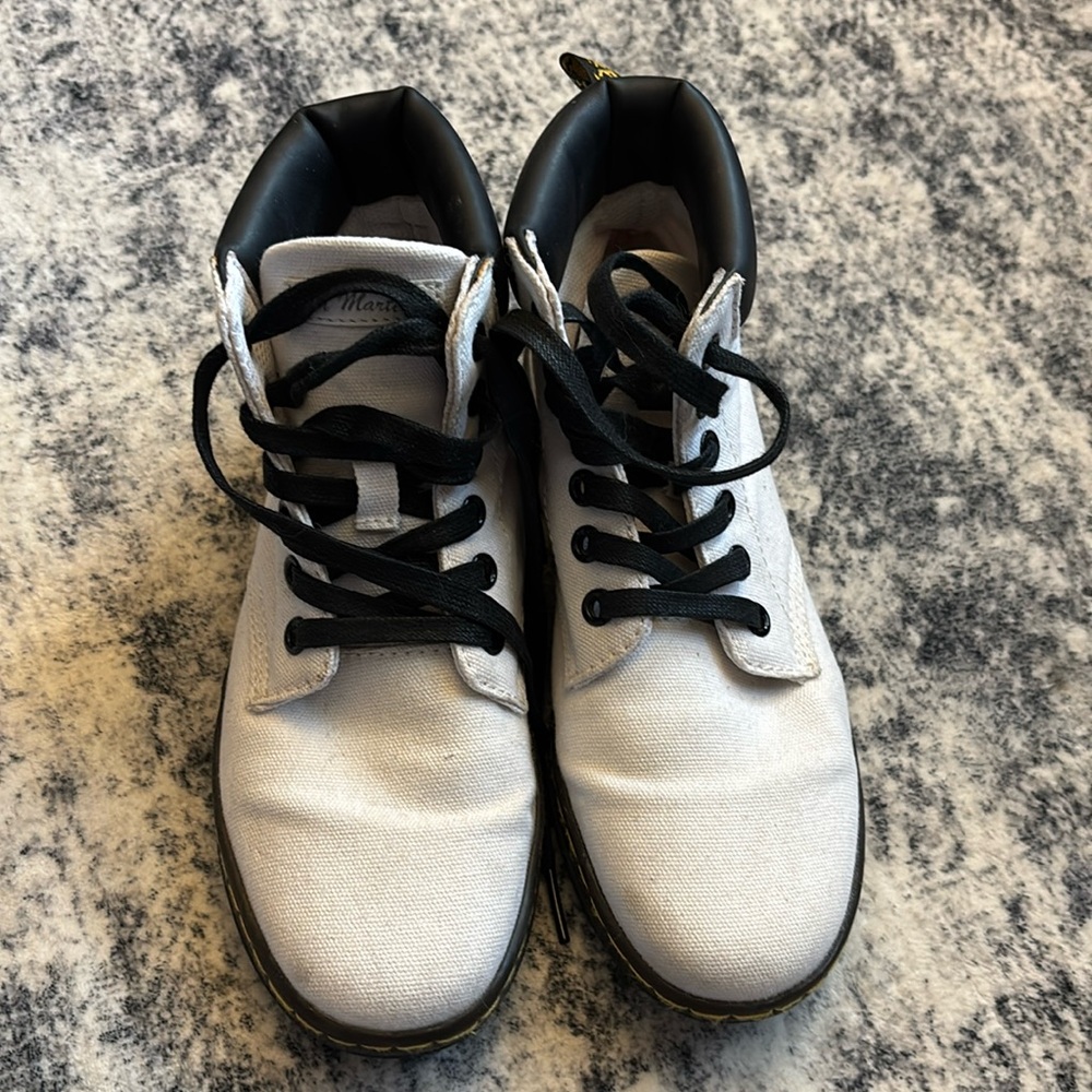 White Canvas Doc Martens